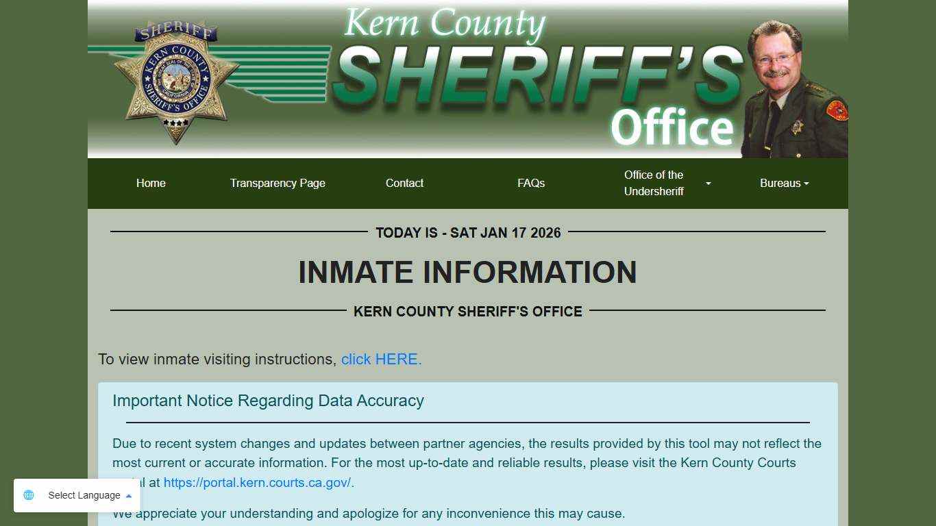 Inmate Information | KCSO